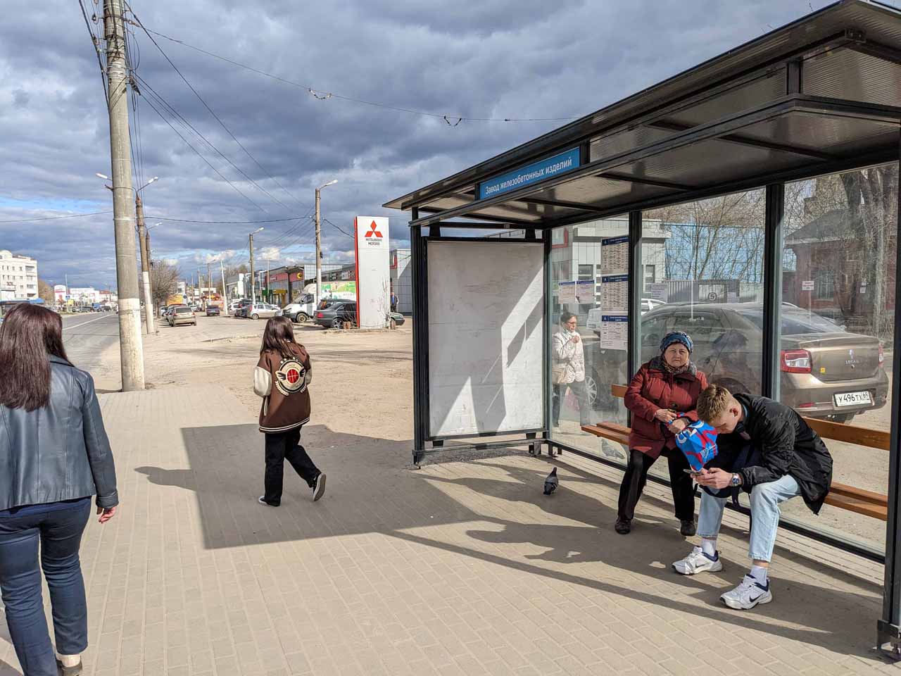 Фотография рекламного носителя, тип: Остановка 1.8x1.2, адрес: Корыткова, д.17, Тверь, Тверская область, Россия. Сторона А №1059772