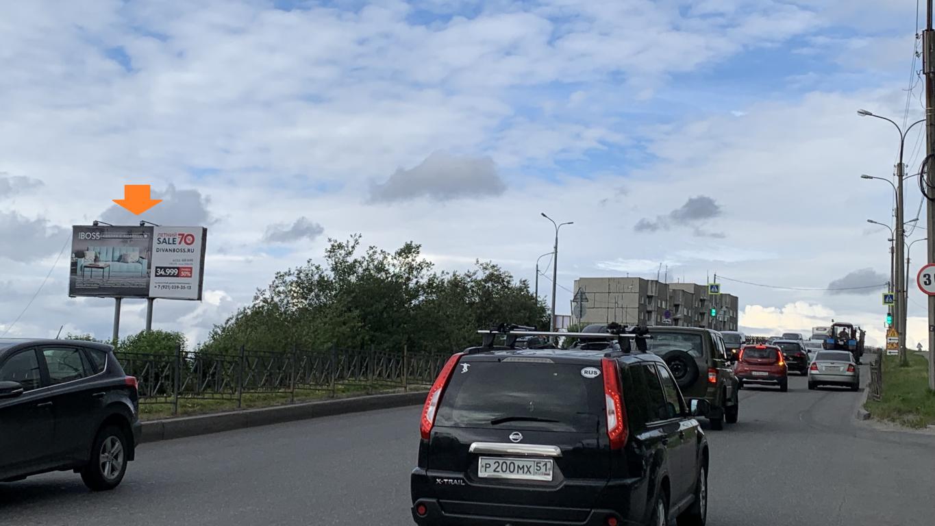 Фотография рекламного носителя, тип: Билборд 3x6, адрес: Старостина ул., Мурманск, Мурманская область, Россия. Сторона Б №1000818