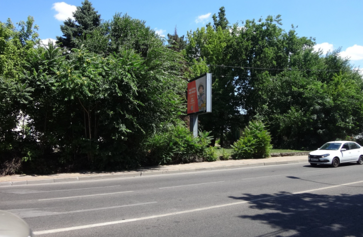 Фотография рекламного носителя, тип: Ситиборд 2.7x3.7, адрес: Митрофана Седина ул. Х Постовая ул., д.40, Краснодар, Краснодарский край, Россия. Сторона Б №459272