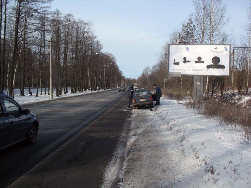 Фотография рекламного носителя, тип: Билборд 3x6, адрес: Приморское ш., 24 800м, Ленинградская область, Россия. Сторона А №478948