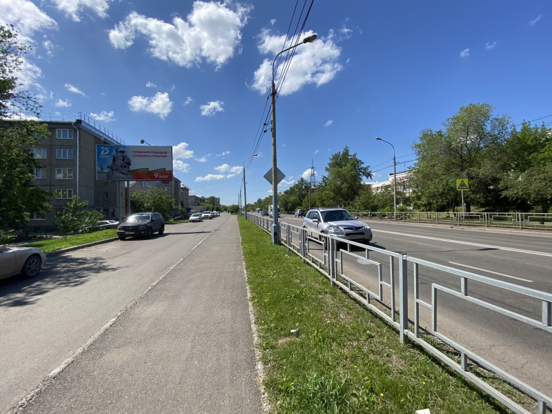 Фотография рекламного носителя, тип: Билборд 3x6, адрес: 60 лет Октября ул., д.114, Красноярск, Красноярский край, Россия. Сторона Б №758108