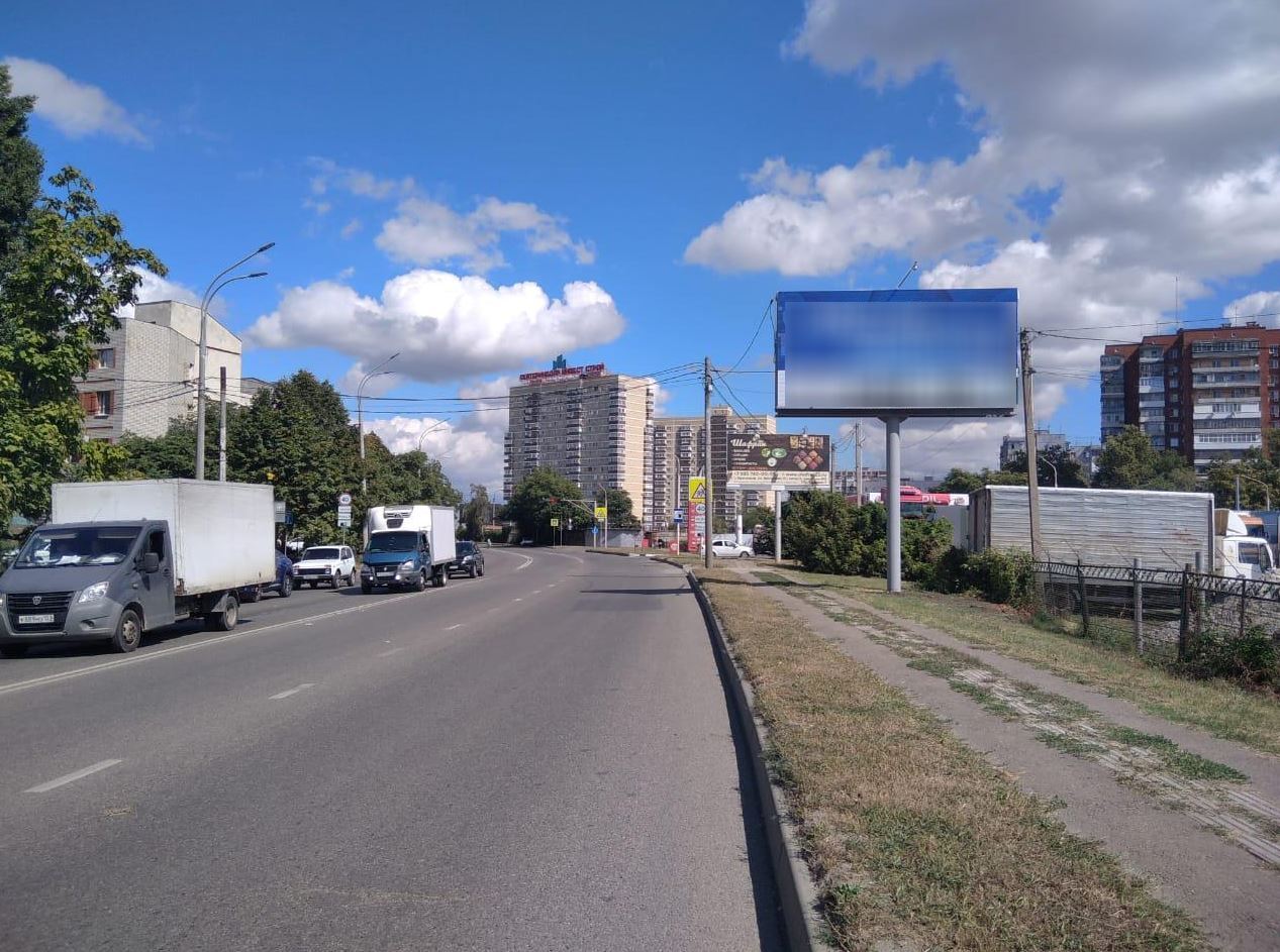 Фотография рекламного носителя, тип: Билборд 3x6, адрес: Уральская ул., д.158, Краснодар, Краснодарский край, Россия. Сторона A1-A10 №997083