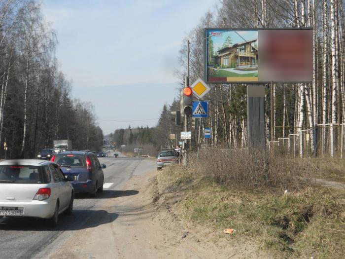 Фотография рекламного носителя, тип: Билборд 3x6, адрес: Сертолово г., Скандинавия а/д., 24 400м, Ленинградская область, Россия. Сторона А №338879