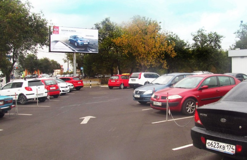 Фотография рекламного носителя, тип: Билборд 3x6, адрес: Пушкина пр-т. Х Кирова ул., Магнитогорск, Челябинская область, Россия. Сторона Б №392043