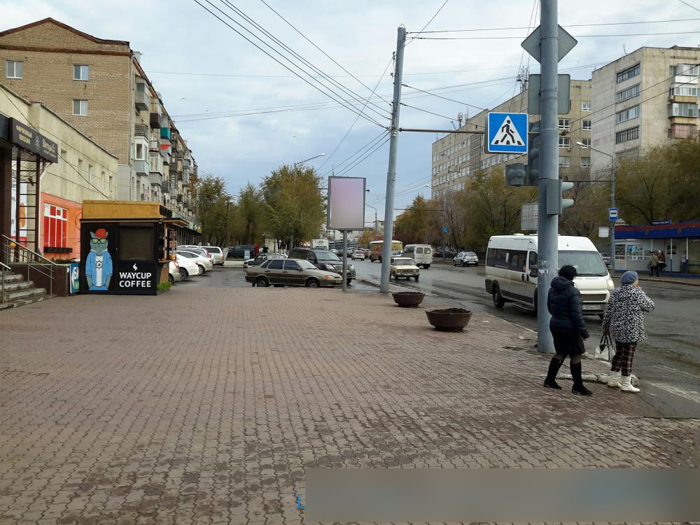 Фотография рекламного носителя, тип: Ситиформат 1.8x1.2, адрес: Туркестанская ул., д.2, Оренбург, Оренбургская область, Россия. Сторона B №649199