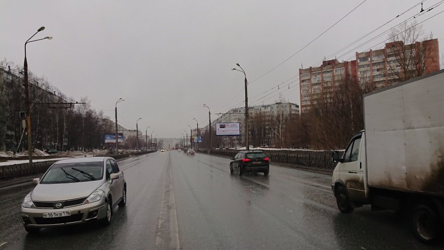 Фотография рекламного носителя, тип: Билборд 3x6, адрес: Юлиуса Фучика ул., напротив д.42, через дорогу, Казань, Республика Татарстан, Россия. Сторона А №679159