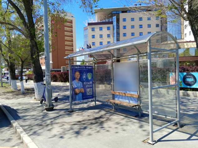 Фотография рекламного носителя, тип: Остановка 1.8x1.2, адрес: Ново-Садовая ул. Х Советской Армии ул., Самара, Самарская область, Россия. Сторона В1 №1080441