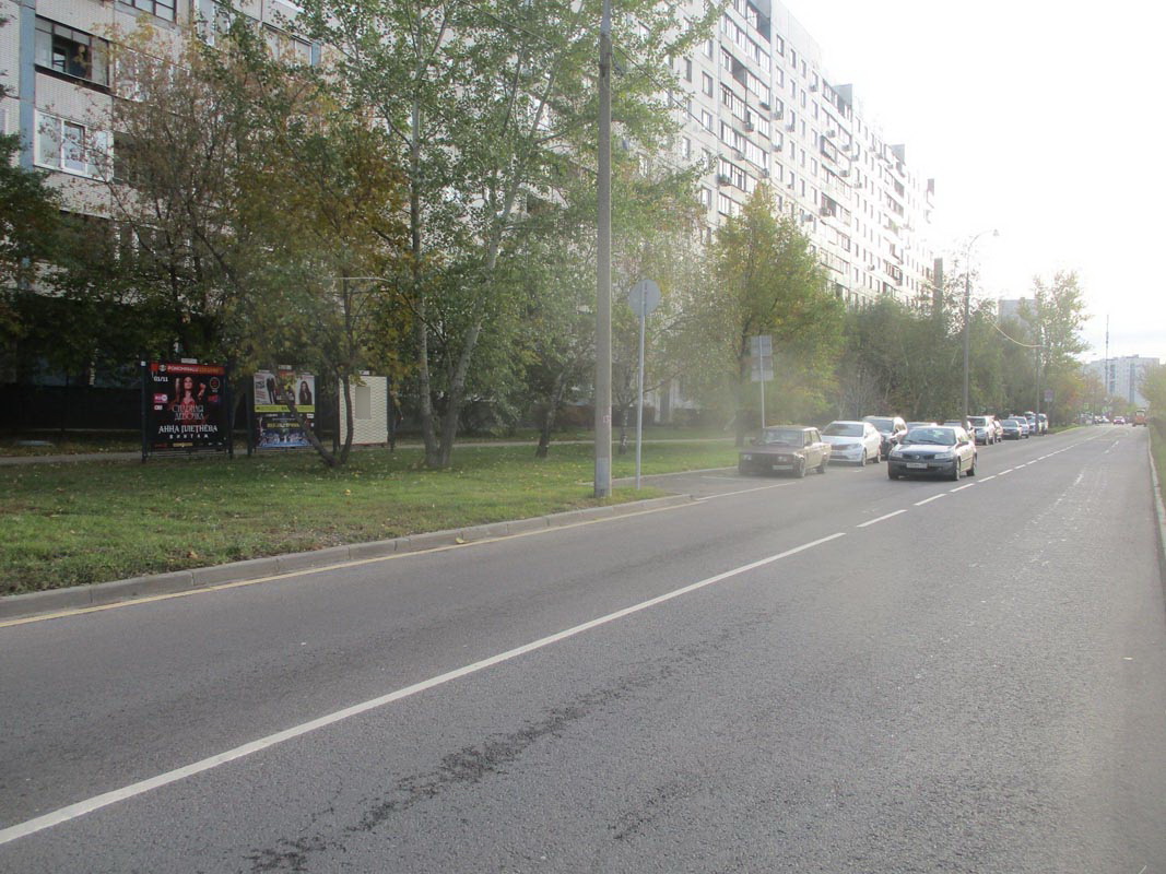 Фотография рекламного носителя, тип: Афиша 1.75x1.8, адрес: Таллинская ул., д.3, корп.1, поз.2, стенд 1, Москва, Россия. Сторона А1 №866101