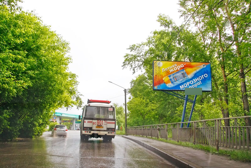 Фотография рекламного носителя, тип: Билборд 3x6, адрес: Комсомольский пр-т., д.6а, Томск, Томская область, Россия. Сторона A №296829