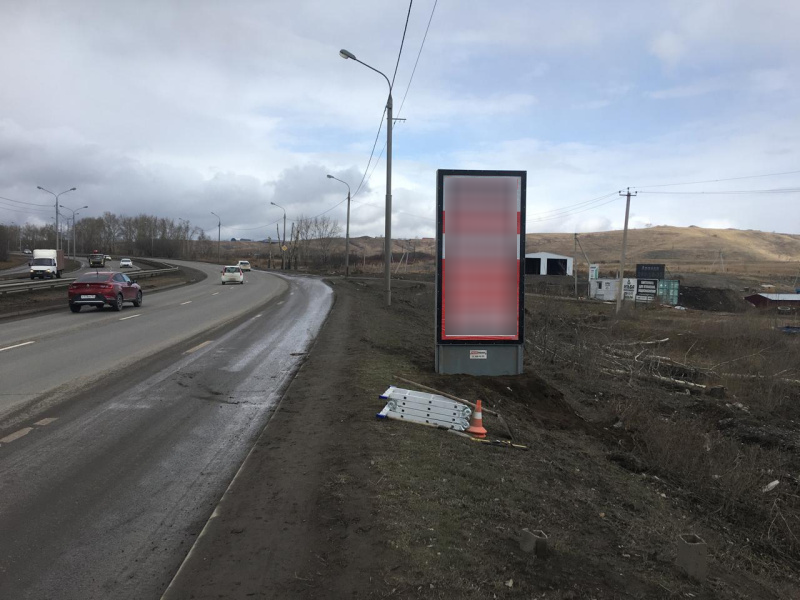 Фотография рекламного носителя, тип: Пиллар 3x1.4, адрес: Енисейский тракт, д.20, Красноярск, Красноярский край, Россия. Сторона А №1097877