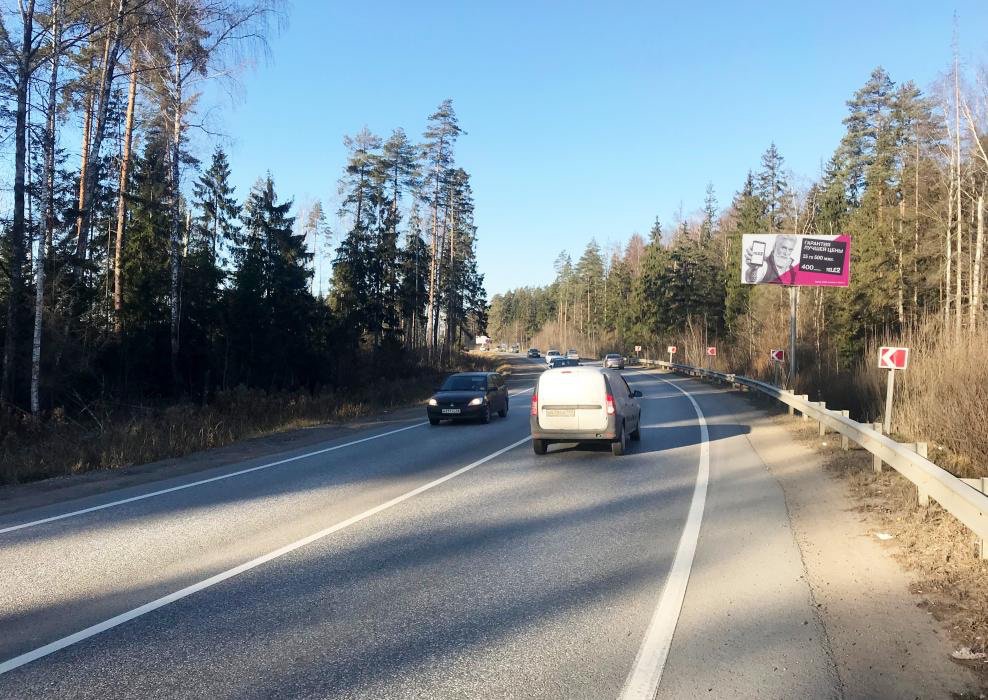 Фотография рекламного носителя, тип: Билборд 3x6, адрес: Петрово-Дальнее-Нахабино а/д., 6 720м, Московская область, Россия. Сторона А №722761
