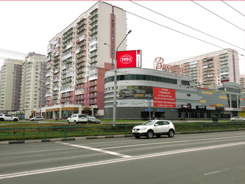 Фотография рекламного носителя, тип: Медиафасад, адрес: Н.Ермакова ул., д.30, Новокузнецк, Кемеровская область, Россия. Сторона А1-А10 №832240