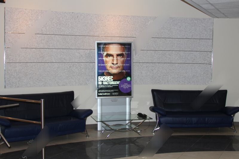 Фотография рекламного носителя, тип: Лайтбокс, адрес: Бизнес-центр «Дукс», Правды ул., д.8, корп.3, Москва, Россия. Сторона/вариант №654990
