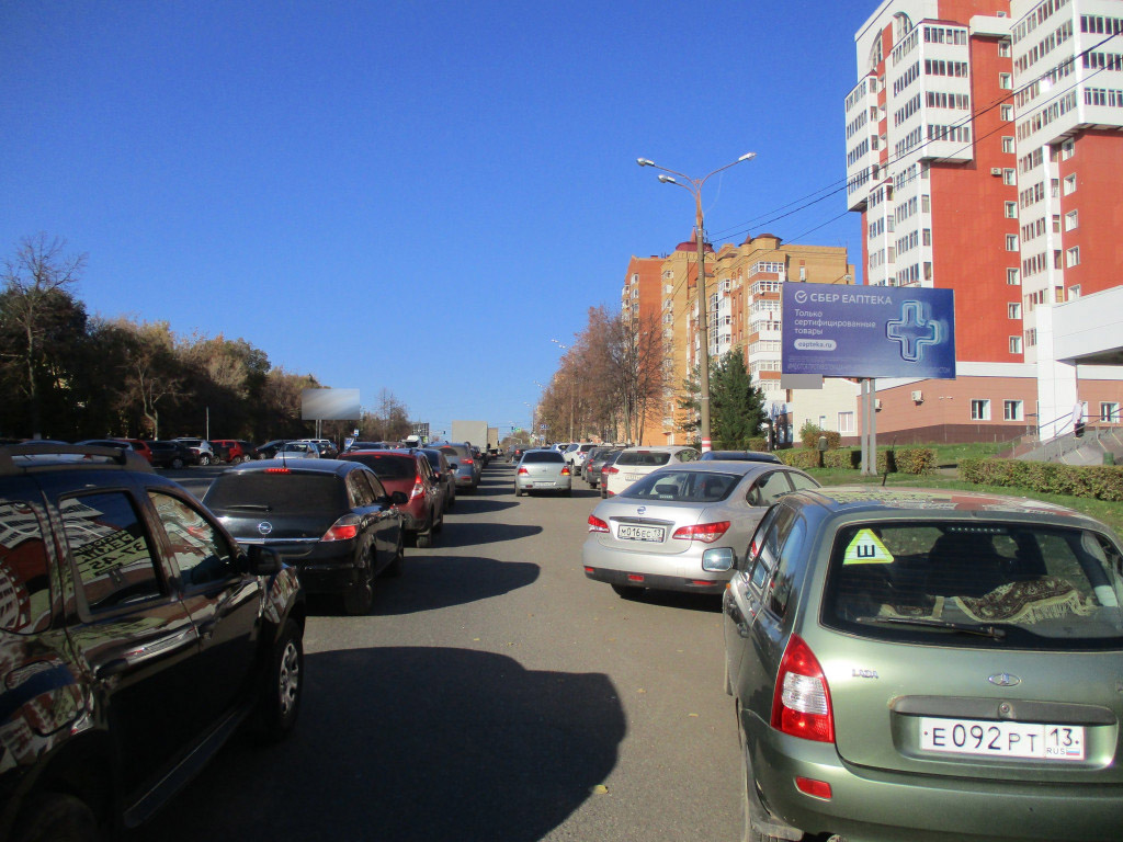 Фотография рекламного носителя, тип: Билборд 3x6, адрес: Ботевградская ул., д.21, Саранск, Республика Мордовия, Россия. Сторона А №768767