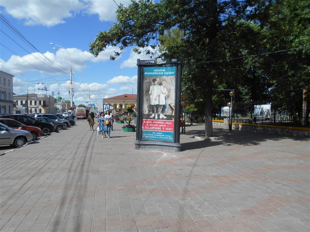 Фотография рекламного носителя, тип: Пиллар 3x1.4, адрес: Советская ул., д.97, Тамбов, Тамбовская область, Россия. Сторона А1 №466179