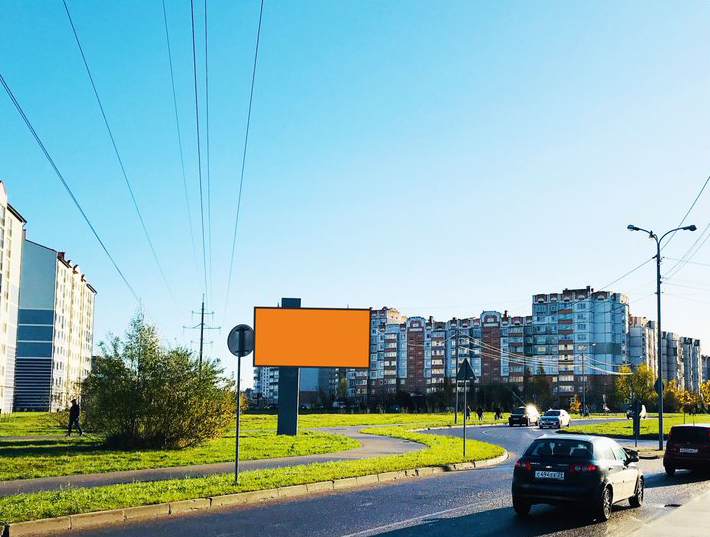 Фотография рекламного носителя, тип: Билборд 3x6, адрес: Согласия ул., ДС Янтарный, кольцо, Калининград, Калининградская область, Россия. Сторона Б №974006