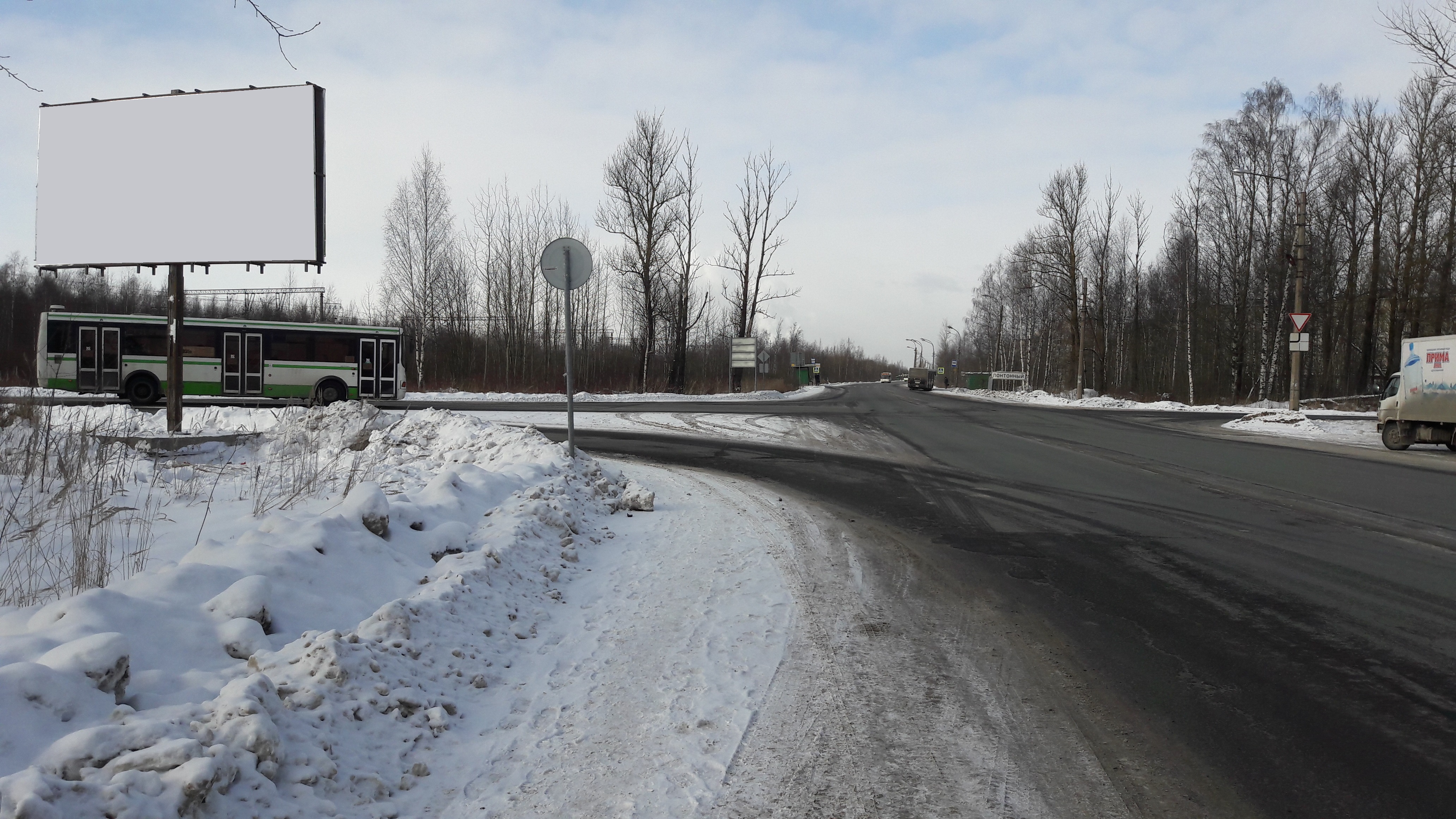 Фотография рекламного носителя, тип: Билборд 3x6, адрес: Понтонный пос., Заводская ул. Х Судостроителей ул., Санкт-Петербург, Россия. Сторона B №650032