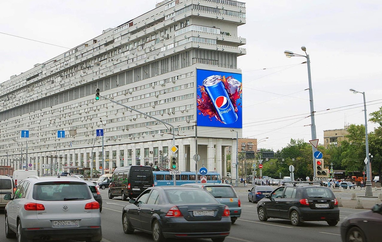 Фотография рекламного носителя, тип: Медиафасад, адрес: Большая Тульская ул., д.2, Москва, Россия. Сторона A1-А10 №979149