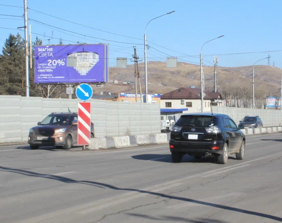 Фотография рекламного носителя, тип: Билборд 3x6, адрес: Калинина ул., напротив Курейской ул., д.2, Красноярск, Красноярский край, Россия. Сторона Б №1097400