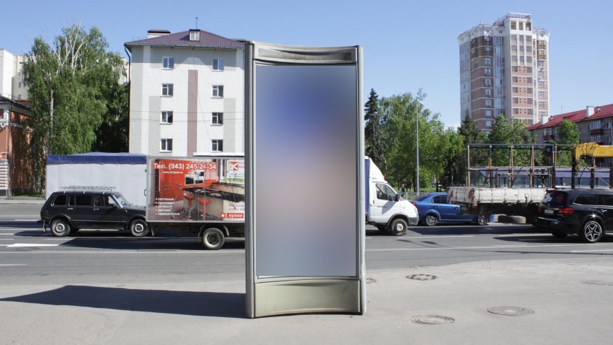 Фотография рекламного носителя, тип: Пиллар 3x1.4, адрес: Нурсултана Назарбаева ул., д.10, Казань, Республика Татарстан, Россия. Сторона C №685970