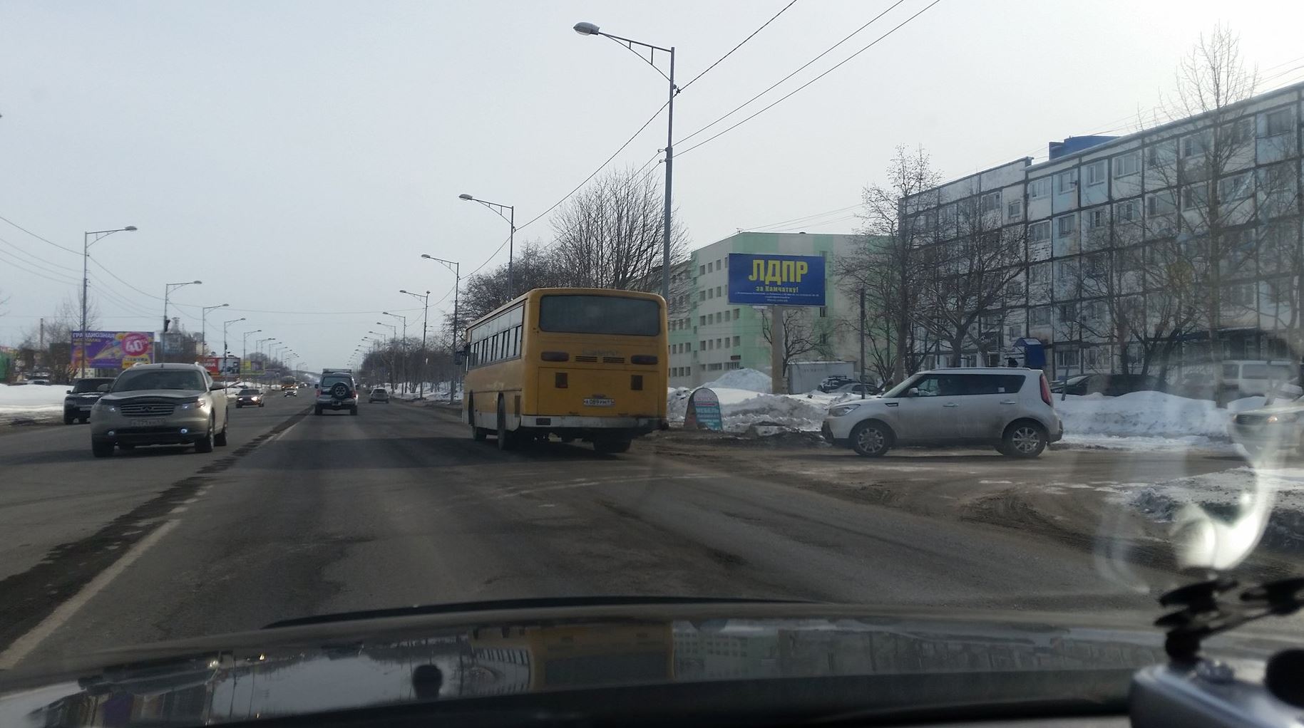 Фотография рекламного носителя, тип: Билборд 3x6, адрес: Победы пр-т., д.49/1, Петропавловск-Камчатский, Камчатский край, Россия. Сторона A №1041546