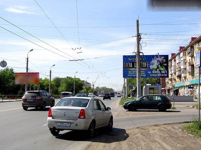 Фотография рекламного носителя, тип: Билборд 3x6, адрес: Мира пр-т., д.12, Омск, Омская область, Россия. Сторона А №608044