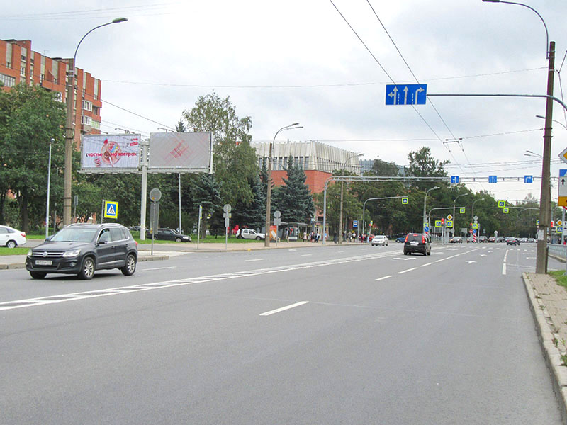 Фотография рекламного носителя, тип: Билборд 3x6, адрес: Тореза пр-т., д.33 Х Институтский пр-т., Санкт-Петербург, Россия. Сторона B2 №520956