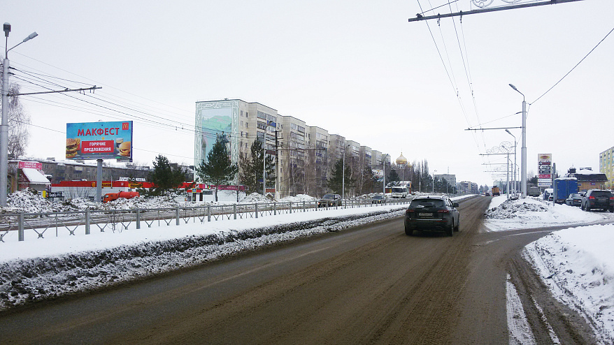 Фотография рекламного носителя, тип: Билборд 3x6, адрес: Альметьевск г., Строителей пр-т., д.37, Альметьевск, Республика Татарстан, Россия. Сторона B №685669