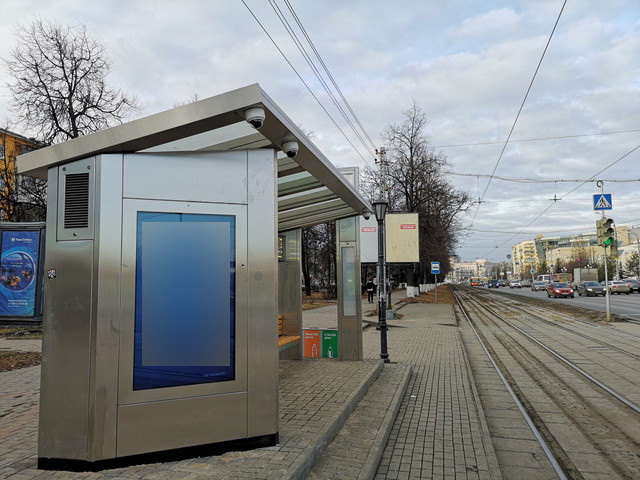 Фотография рекламного носителя, тип: Остановка, адрес: Коминтерна ул., ост. Дарьино, поз.2, Нижний Новгород, Нижегородская область, Россия. Сторона B1-В10 №872153