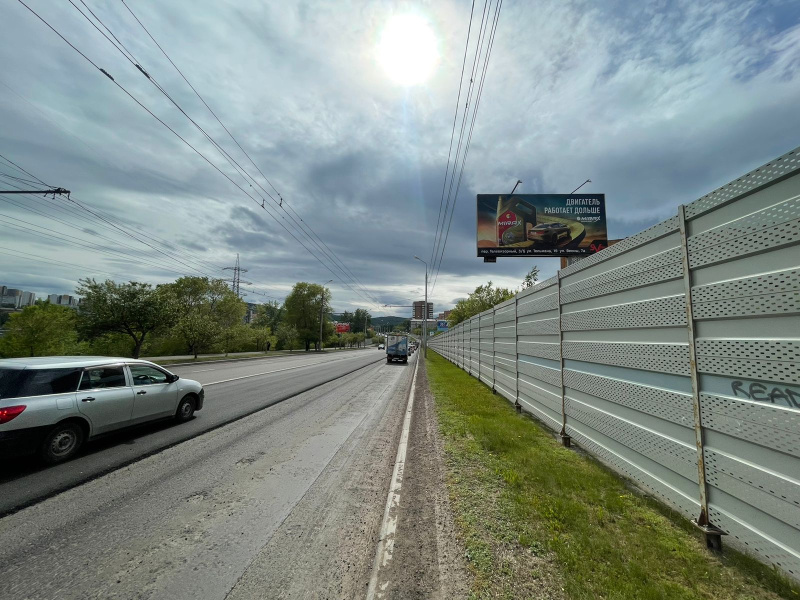Фотография рекламного носителя, тип: Билборд 3x6, адрес: Гусарова ул., д.3г, стр.3, Красноярск, Красноярский край, Россия. Сторона А №1097867