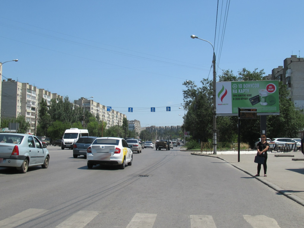 Фотография рекламного носителя, тип: Билборд 3x6, адрес: Героев Сталинграда пр-т., д.62Д, Волгоград, Волгоградская область, Россия. Сторона A №1047236