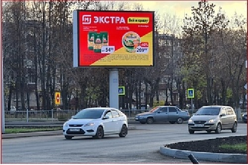 Фотография рекламного носителя, тип: Билборд 3x6, адрес: Химиков пр-т. Х Строителей пр-т., поз.1, Нижнекамск, Республика Татарстан, Россия. Сторона А1-А10 №1060535