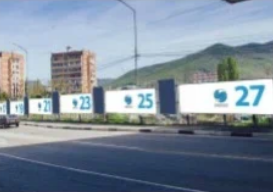 Фотография рекламного носителя, тип: Дорожное ограждение, адрес: Б. Хмельницкого ул., д.16, поз.3, Туапсе, Краснодарский край, Россия. Сторона А21 №1080355