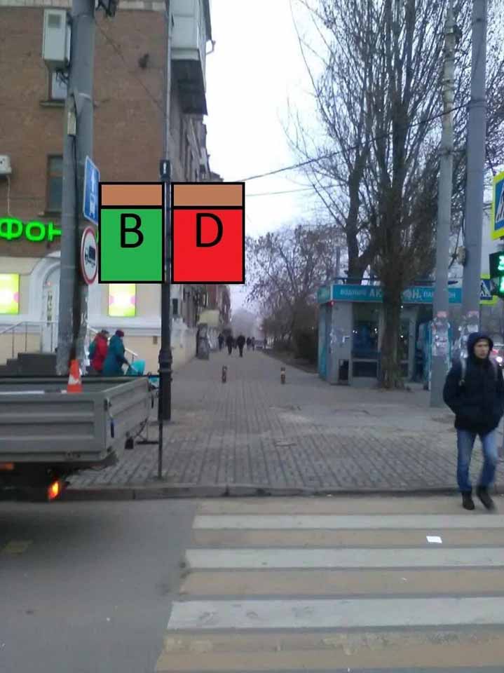 Фотография рекламного носителя, тип: Дорожный указатель, адрес: Ворошиловский пр-т., д.77 X Красноармейская ул., Ростов-на-Дону, Ростовская область, Россия. Сторона Б2 №1086874