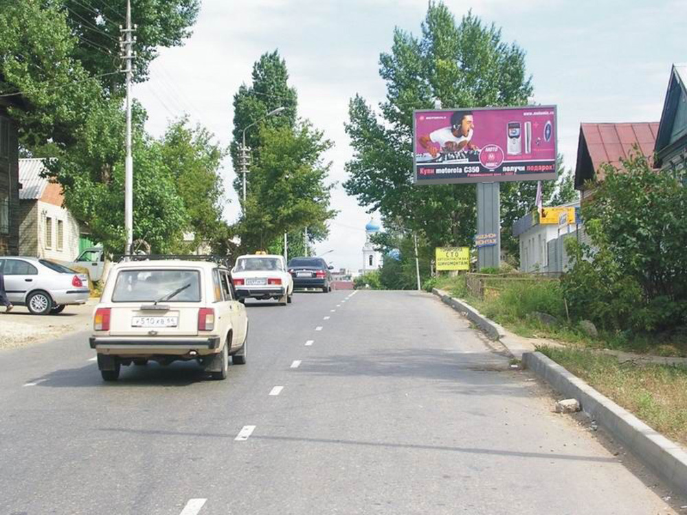 Фотография рекламного носителя, тип: Билборд 3x6, адрес: Большая Горная ул., д.117 Х Октябрьская ул., Саратов, Саратовская область, Россия. Сторона A №361636
