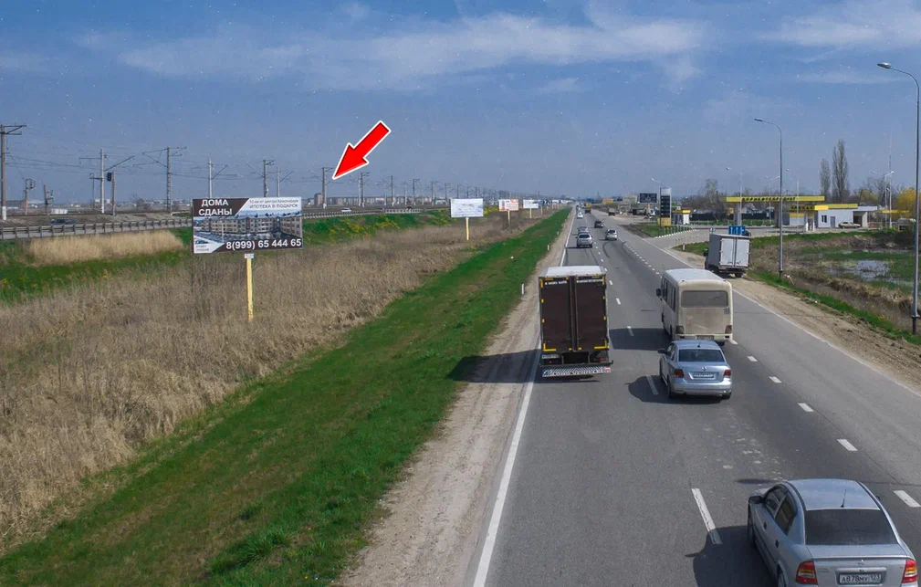 Фотография рекламного носителя, тип: Билборд 3x6, адрес: Краснодар-Новороссийск а/д, 20 640м, Краснодар, Краснодарский край, Россия. Сторона А №477954