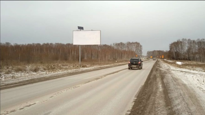 Фотография рекламного носителя, тип: Билборд 3x6, адрес: а/д Н-2133 "Кольцово - Академгородок", 11 315 м, Новосибирск, Новосибирская область, Россия. Сторона Б №1058029