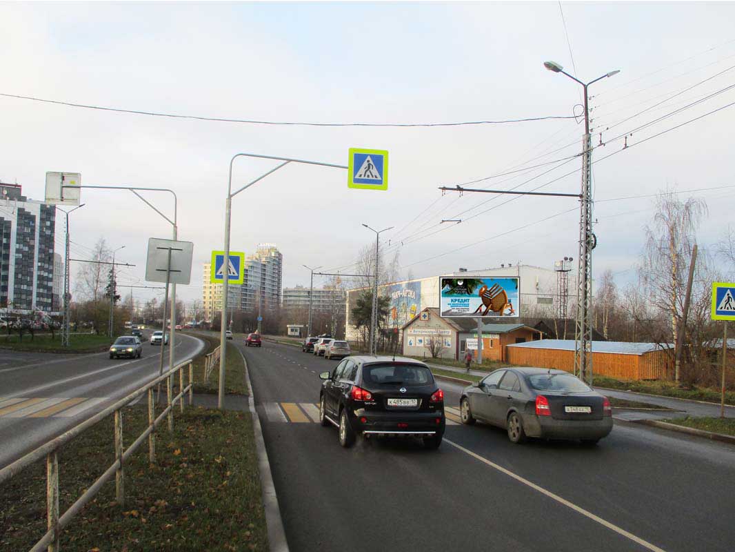 Фотография рекламного носителя, тип: Билборд 3x6, адрес: Варкауса наб., д.12, Петрозаводск, Республика Карелия, Россия. Сторона А №848581