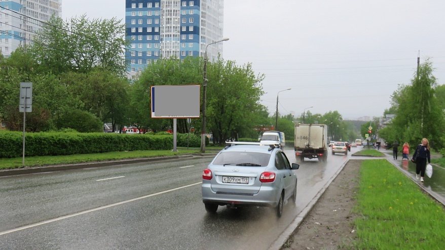 Фотография рекламного носителя, тип: Ситиборд 2.7x3.7, адрес: Космонавта Леонова ул., д.38, Пермь, Пермский край, Россия. Сторона B №759099