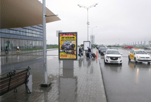Фотография рекламного носителя, тип: Ситиформат 1.8x1.2, адрес: Аэропорт Б. Савино, поз.7, Пермь, Пермский край, Россия. Сторона B №769870