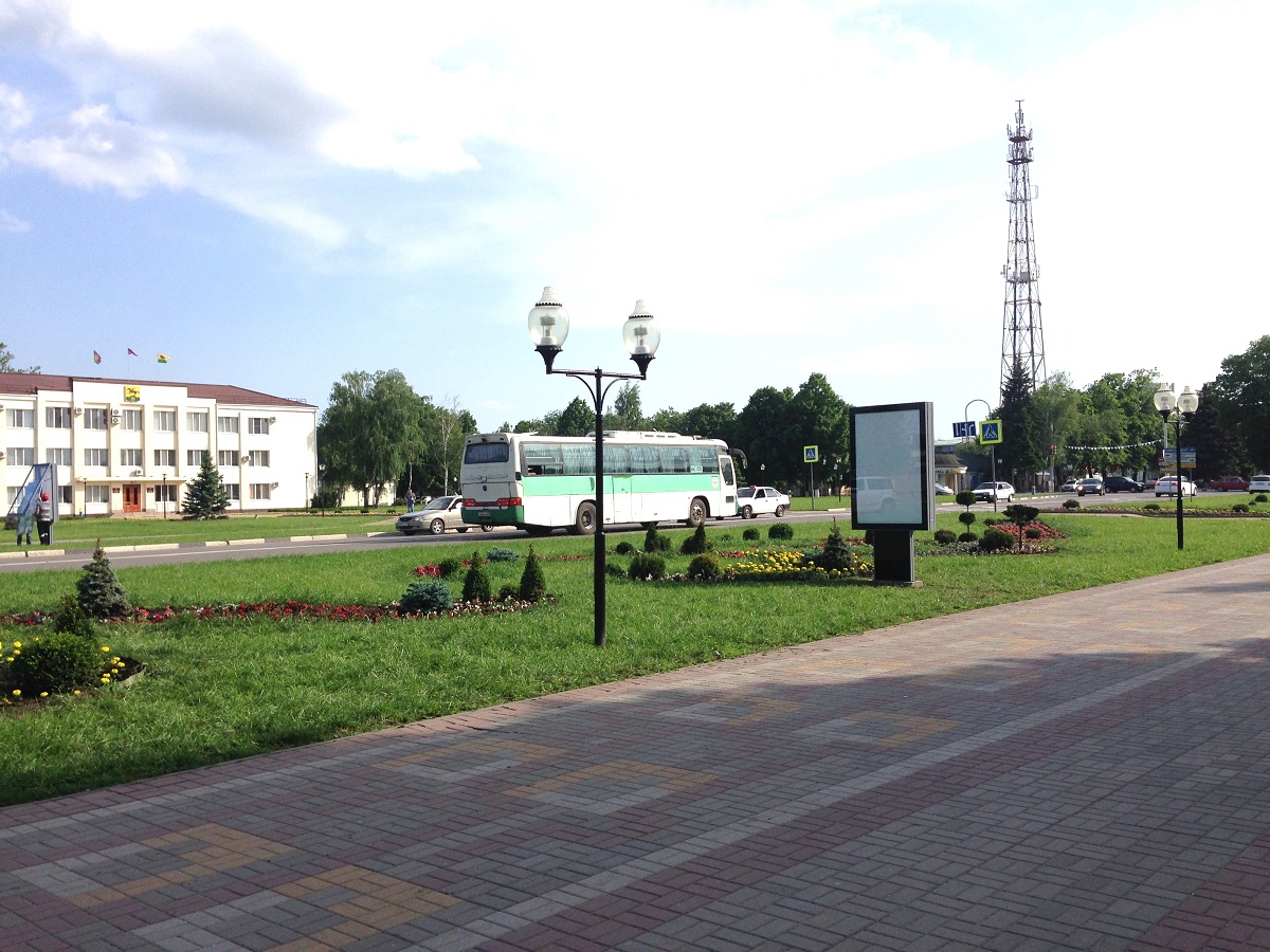 Фотография рекламного носителя, тип: Ситиформат 1.8x1.2, адрес: Октябрьская ул., д.23, Тихорецк, Краснодарский край, Россия. Сторона A №1041494