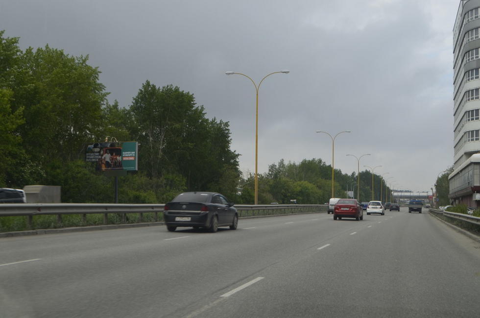 Фотография рекламного носителя, тип: Билборд 3x6, адрес: Объездная а/д Х Крестинского ул., д.46, корп.5, Екатеринбург, Свердловская область, Россия. Сторона Б №943860