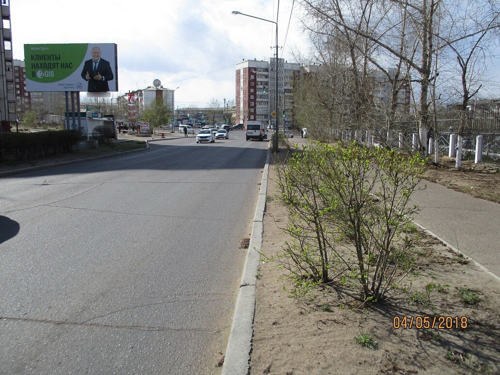 Фотография рекламного носителя, тип: Билборд 3x6, адрес: Калашникова ул., ост. БСМП, Улан-Удэ, Республика Бурятия, Россия. Сторона В №697215
