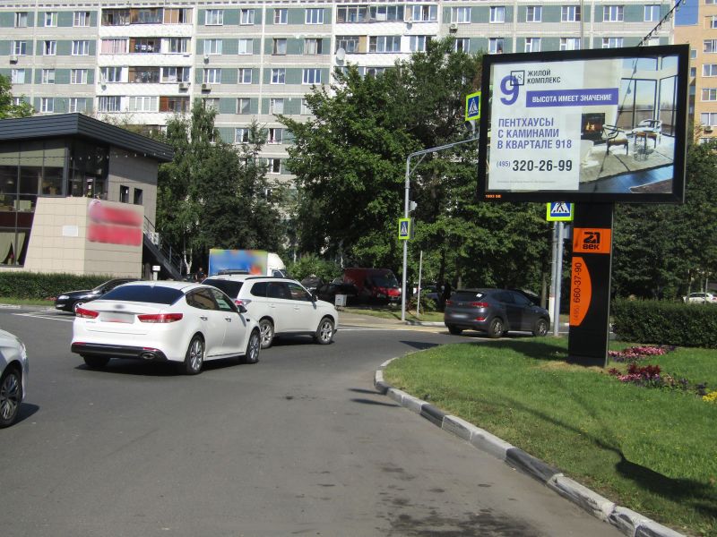 Фотография рекламного носителя, тип: Ситиборд 2.7x3.7, адрес: Летная ул., д.29, корп.2, Мытищи, Московская область, Россия. Сторона А1-А5 №1079378