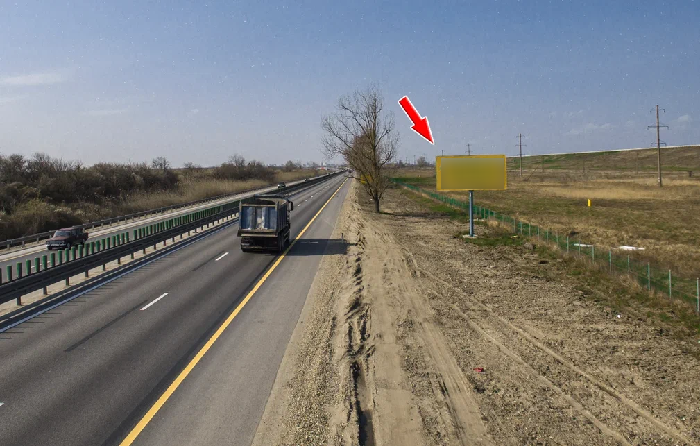 Фотография рекламного носителя, тип: Билборд 3x6, адрес: М-4 Дон а/д, 1348 150м, Краснодар, Краснодарский край, Россия. Сторона А №602503