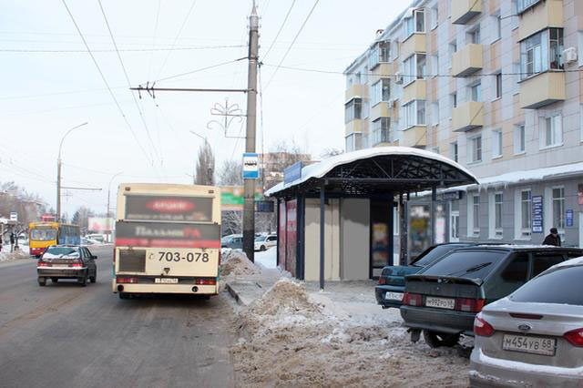Фотография рекламного носителя, тип: Остановка 1.8x1.2, адрес: Энтузиастов б-р., ост. «Магазин "Океан"», четная сторона, Тамбов, Тамбовская область, Россия. Сторона A №550529