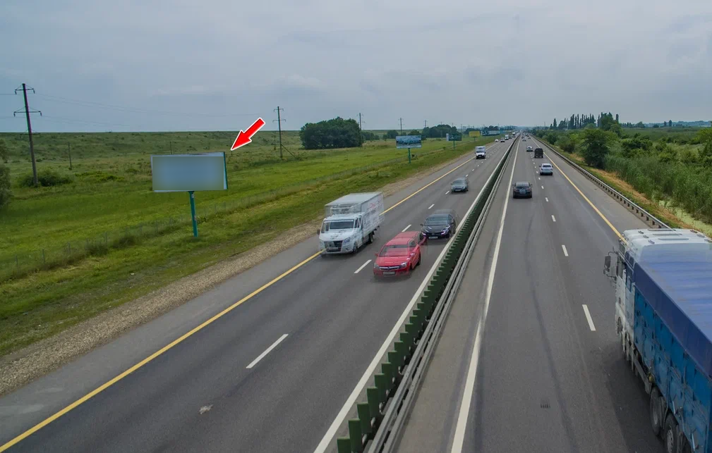 Фотография рекламного носителя, тип: Билборд 3x6, адрес: М-4 Дон а/д, 1348 350м, Краснодар, Краснодарский край, Россия. Сторона Б №602508