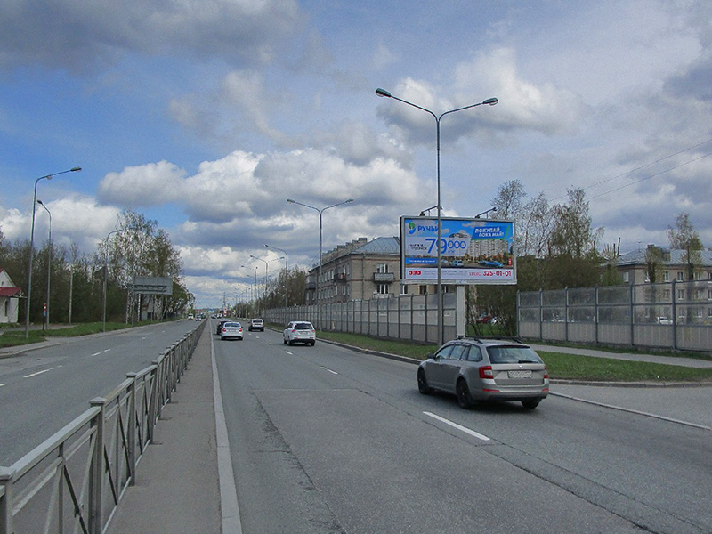 Фотография рекламного носителя, тип: Билборд 3x6, адрес: Пискаревский пр-т., д.155, корп.2, Санкт-Петербург, Россия. Сторона A №1094475