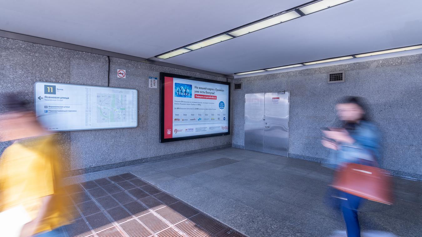 Фотография рекламного носителя, тип: Лайтбокс, адрес: Станция метро «Зябликово», линия Люблинско-Дмитровская, Москва, Россия. Сторона/вариант 1 №821747