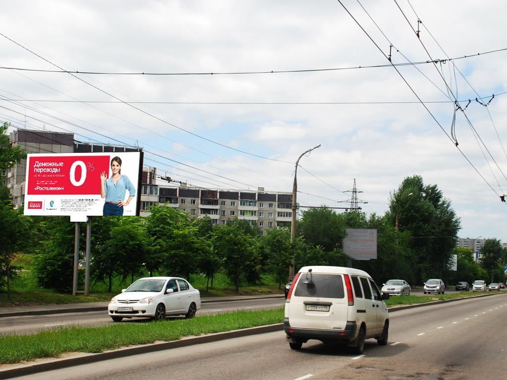 Фотография рекламного носителя, тип: Билборд 3x6, адрес: Первомайский-Университетский а/д., Иркутск, Иркутская область, Россия. Сторона B №292882